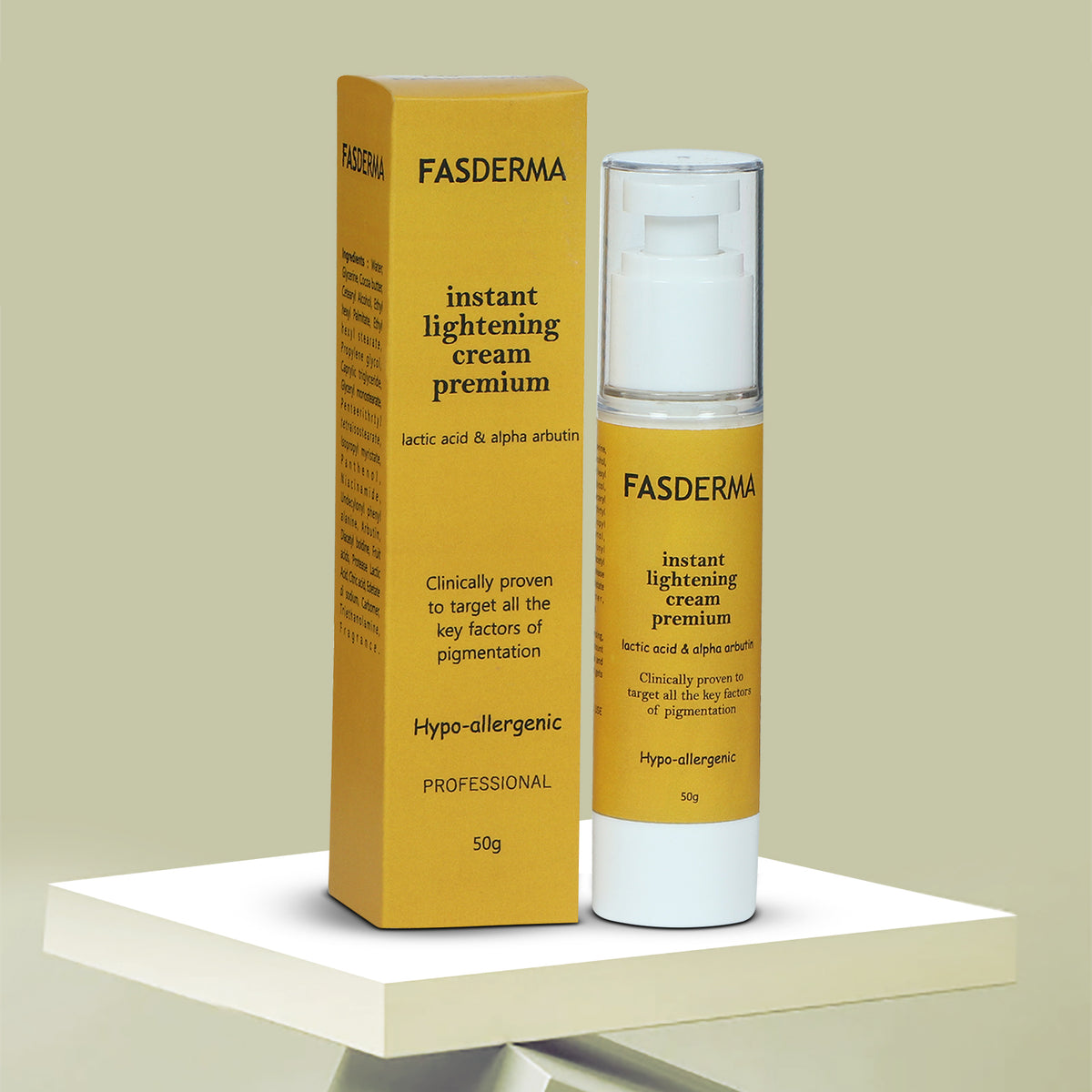 Instant Lightening Cream Premium, 50gm Fasderma India