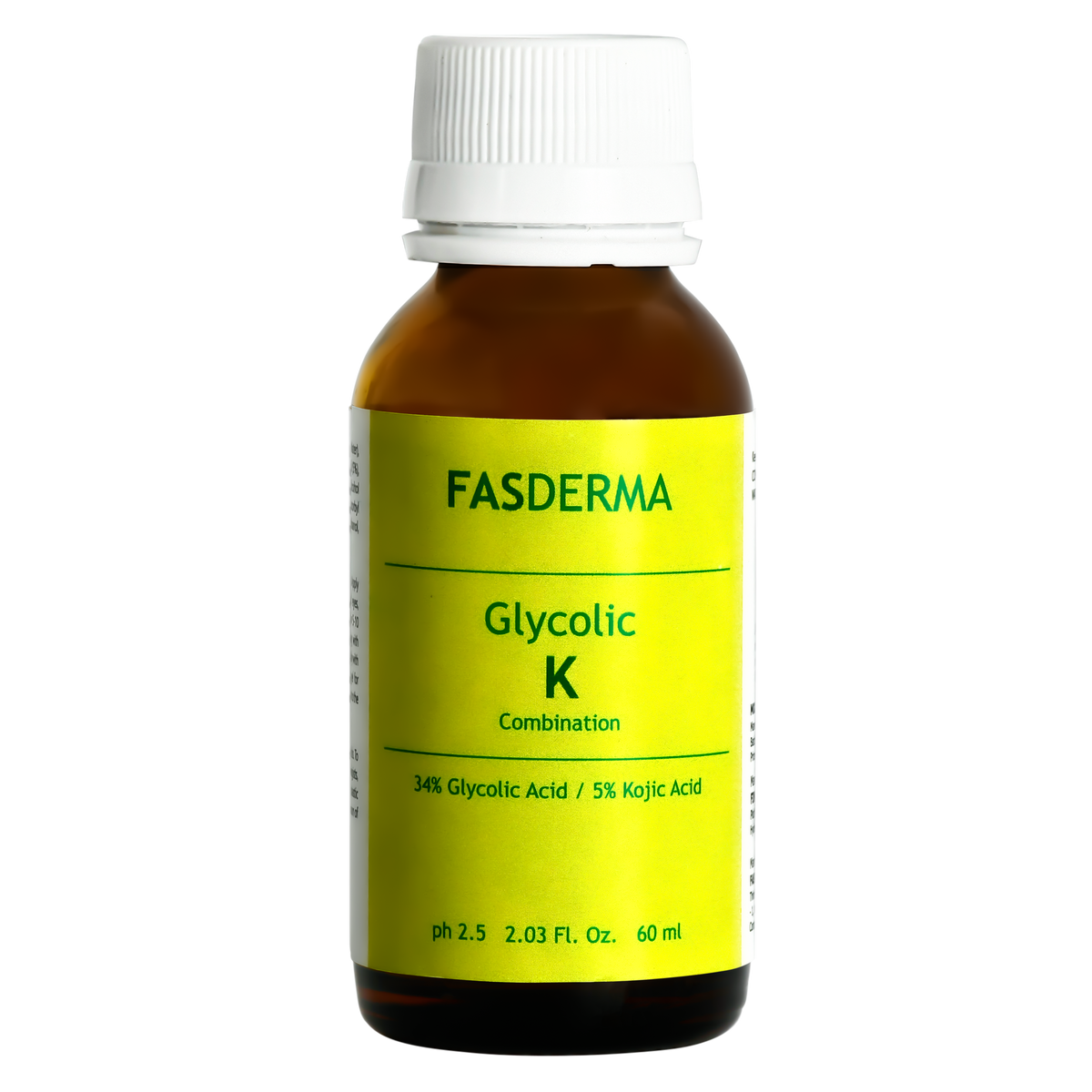 Glycolic K - 34% glycolic Acid / 5% Kojic Acid , 60 ML ( Active Acne, Pigmentation & Uneven Texture) Fasderma India