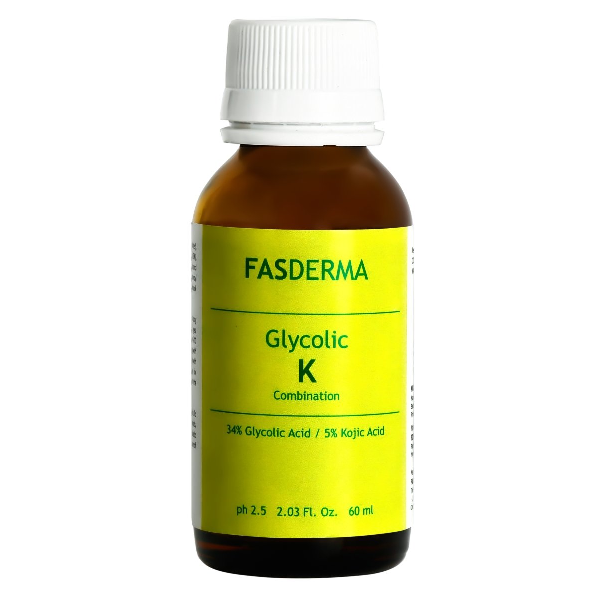 Glycolic K - 34% glycolic Acid / 5% Kojic Acid , 60 ML - Fasderma India